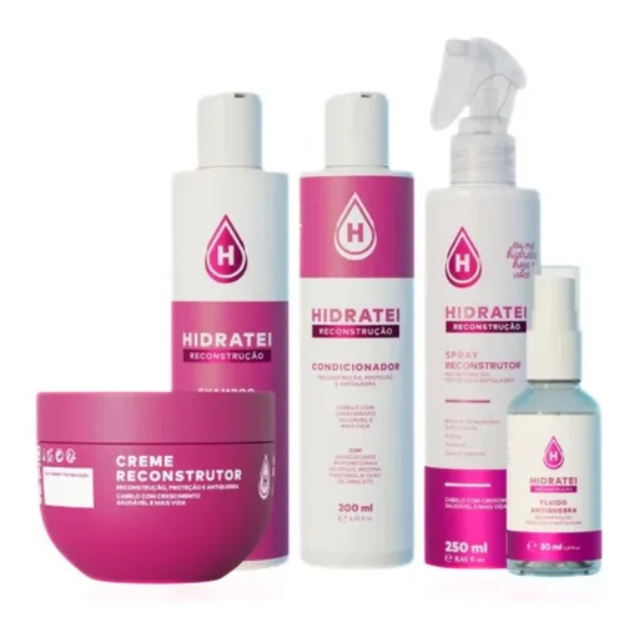 Kit Hidratei Linha Completa Reconstrução Para Fios Danificados
