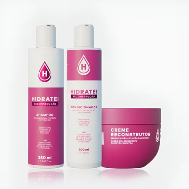 Kit Hidratei Reconstrução Shampoo / Condicionador / Creme