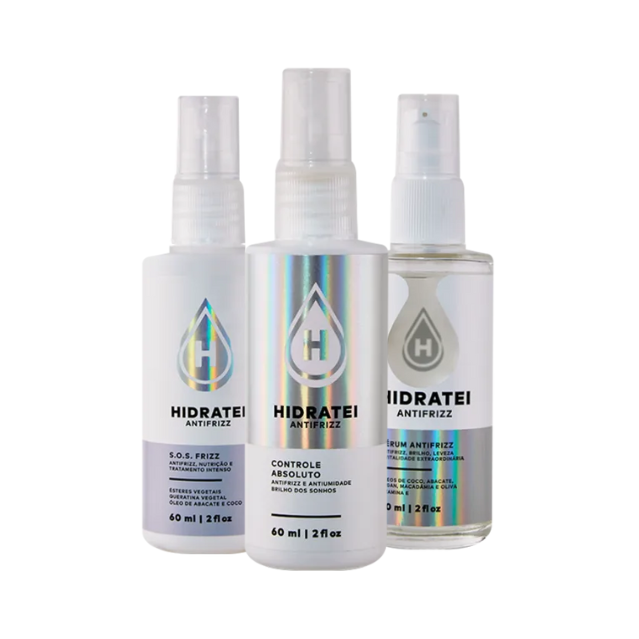 Kit Antifrizz Hidratei Óleo Sérum / Máscara SOS / Controle Absoluto