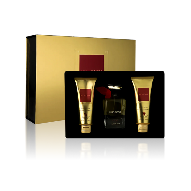 RIIFFS BELLA ROUGE COFFRET ( EDP 100ML + SHOWER GEL 100ML + BODY LOTION 100ML)